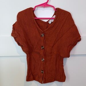 Kids Rust Button-Up Shirt